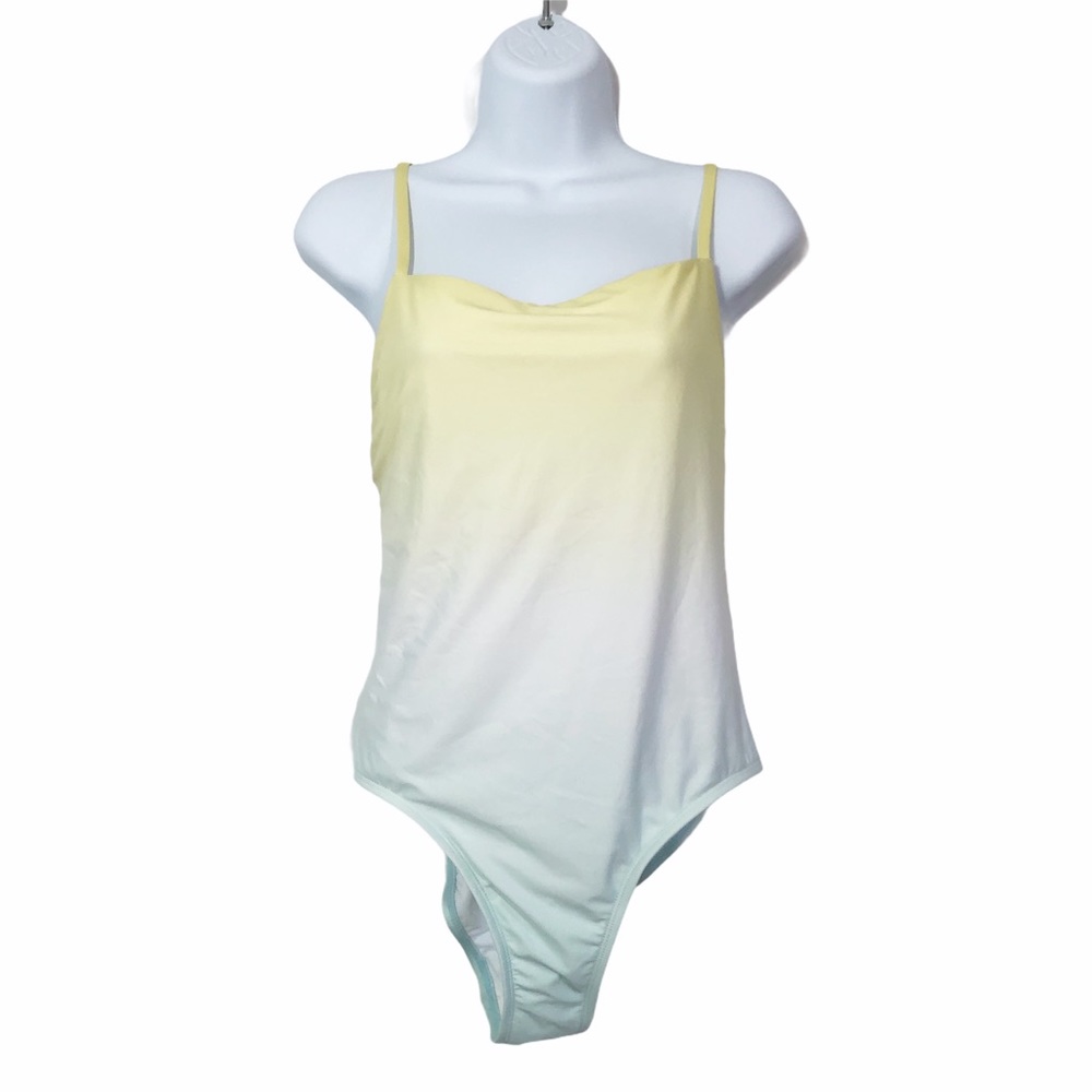 Free Press Square Neck One-Piece Swimsuit, Sz L